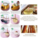 50 Set Wooden Candle Wicks Cores Sustainer Clip Soap Making DIY Craft for Party