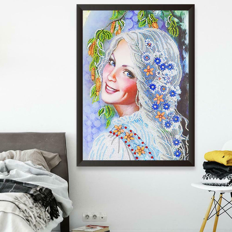 5D DIY Special Shaped Diamond Painting Beauty Cross Stitch Mosaic Kit Decor