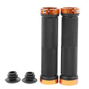 Pair Mountain Bike Cycling Double Lock Handlebar Grips Golden Q2Z5