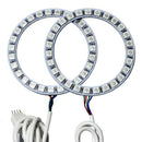 4PCS RGB LED 5050 Angel Eyes Light Car Headlight Ring Lamps Kit Remote 60MM  Kw