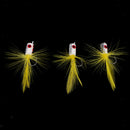 3pcs Topwater Popper Flies Fly Hook Trout Bass Bug Popper Fly Fishing Flies