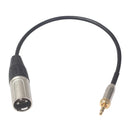 3.5 mm Adapter Cable TRS Male to XLR Male for Wireless Mic Receiver Camcorder