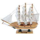 Nautical Wooden Sailboat Boat Bookshelf Home Party Decorative Craft 18cm