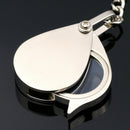 Portable 8X Folding Key Ring Magnifier with Key Chain Daily Magnifying Tool