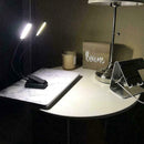 Portable Clip On Book Light USB Rechargeable Double Lamp Desk LED Table Rea B7P2