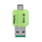 Dual Use 2 in 1 OTG Card Reader USB 2.0 Adapter SD Card TF Cardreader  #gib