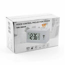 Digital LED Projection LCD Voice Talking Clock Alarm Time Temperature Projector