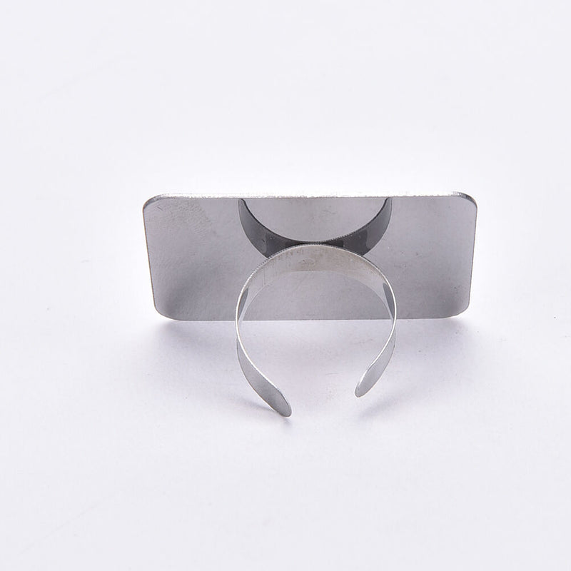Palette Adjustable Ring for Nail Art Foundation Mixing Makeup Stainless Steel Bj