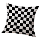 Square Removable Car Sofa Pillow Black White Square 50x50cm