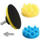 19PCS 3" Inch 80mm Sponge Buff Buffing Polishing Pad Set Kit For Car-Polish New