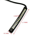 2pcs Motorcycle 17LED Flexible Strip Light Turn Signal Indicator White+Amb SHN