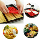 1 PCS Red Silicone Waffles Mold For Oven Waffle mold mold Tool Cake Kit' T5Q7