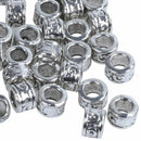 50PCS Swirl Spacer Beads Fit Charm Bracelet