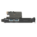 PCI-E to USB 3.0 2 Ports Controller Adapter Card Supports PCI-E 1X/4X/8X/16X