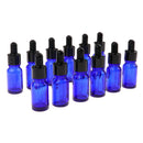 24pcs Blue Glass Bottle with Glass Dropper (5ml + 10ml) for