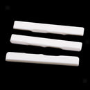 3x Ukulele Bridge Saddles Bone Carved Replacement Parts for Guitar Uke Parts