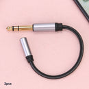 2x 3.5 mm Female to 6.35 mm Male TRS Nylon Braided Headphone Adapter Cables