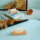 Single Pocket Landscape Business Card Holder, Wooden Personalized Business