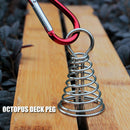 10pcs Plank Spring Nails Windproof Outdoor Camping Tent Fixed Hook (Red) A