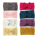 8pcs Infants Cotton Bowknot Wide-brimmed KIds Girls Baby Hairbands Accessories
