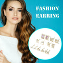 7 Pairs Love Heart Star Earrings Moon Rhinestone Ear Studs for Women Jewelry