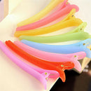 10X Mixed Color Plastic Single Prong Alligator Teeth Hair Clips Bow DIYâ€˜Girls M&