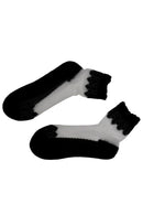 Pair of Stylish Lolita Style Lace Jacquard Ruched Edge Translucence Socks F