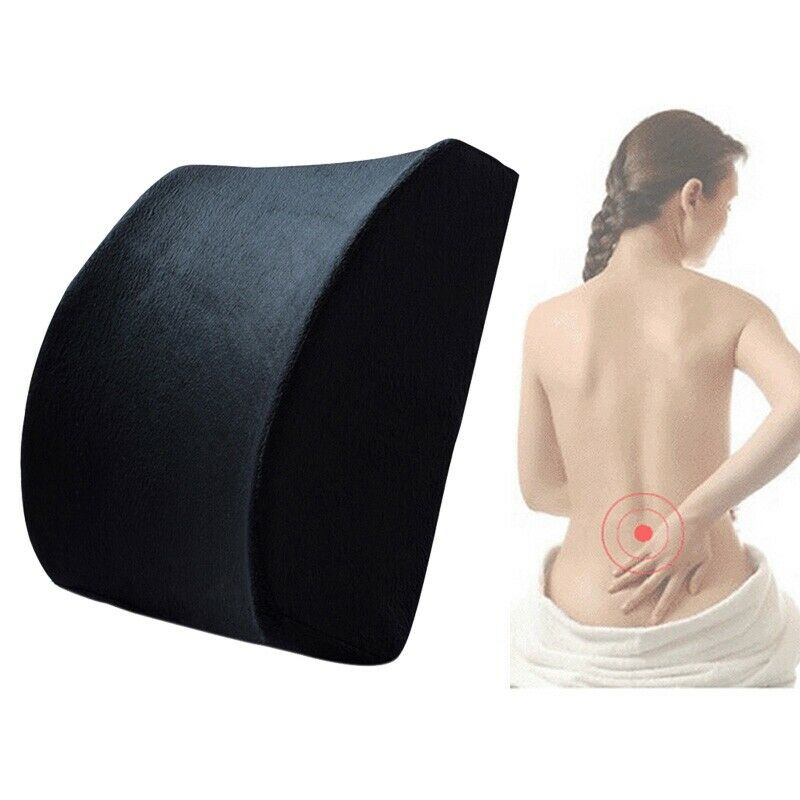 Memory Foam Seat Chair Lumbar Back Support Cushion Pillow For Office Home C R5J2