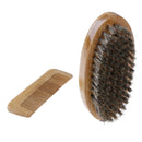Mustache Care Wood Beard Comb Facial Shaving Boar Bristle Brush Beard Groomin 3C