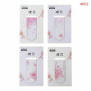 4pcs/set Cherry Blossoms Magnetic Bookmark Book Marker Page Clip Office Supplies