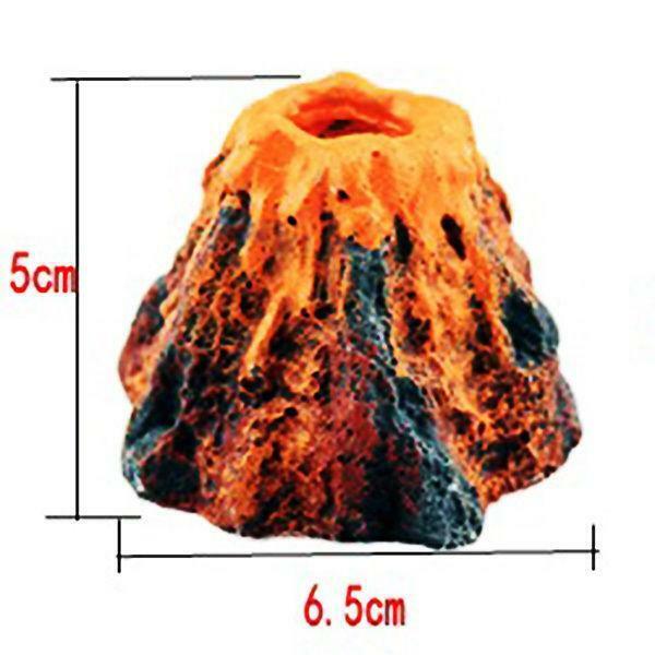Super Underwater Volcano Aquarium Ornament Fish Tank Air Stone Tropical Fish