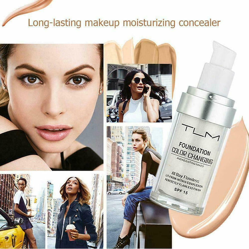 30ml TLM Color Changing Liquid Foundation Makeup Base Change To Your Skin Tone