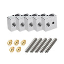 5Pcs/Set Anet A8 1.75Mm Teflon Throat Tube 0.4Mm Extruder Nozzle Print Head B1F3
