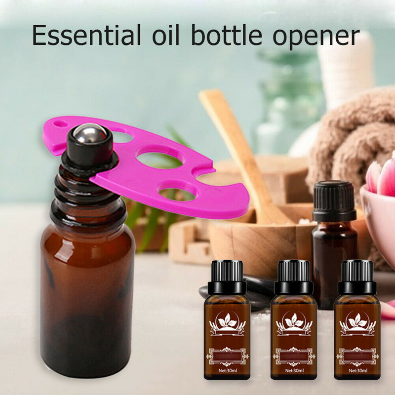 Plastic Essential Oil Opener Refillable Bottles Roller Ball Cap Remover (B) A