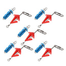 10 Pieces Impact Bait Fishing Release Clips Fishhook Remover Bait Locking Blue &