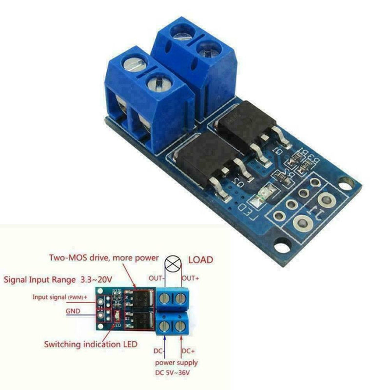 15A 400W MOS FET Trigger Drive Module PWM Regulator Control-Panel B0 H8L6