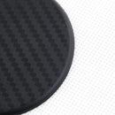 2* Black Universal Car Vehicle Water Cup Slot Non-Slip Carbon Fiber Look Mat