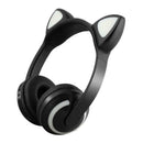 Kids Headphones Cat Ear LED Light Glowing Headset Rechargeable Bluetooth