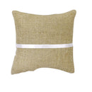 Rustic Wedding Hessian Burlap Satin Bow Ring Bearer Pillow Cushion 8"x8"