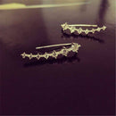 5X(1 pair of new four-prong stud earrings earrings jewelry fashion jewelry N6X6)
