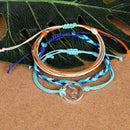 3X/Set Women Handmade Multi-color Bohemian Weave Bracelet Knot Bangles Rope Z1W1