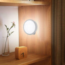 USB Round Smart LED Night Light Body Infrared Sensor Bedrooom Cabinet Lamp