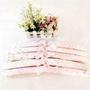 5x Anti-slip Hook Sponge Cotton Satin Padded Clothes Hangers Rack Dress Sui D3L2