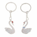 1 Pair Magnetic Couple Goose Heart Designed Metal Keyring Chain for Lovers
