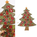 1pc Hanging Christmas Advent Calendar Countdown To Christmas Tree OrnamentsB Nw
