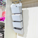 Simple Houseware 4 Pocket Hanging Wall Closet Storage Bag Organizer over Do