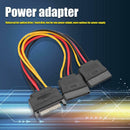 CableDecon M0309 15P Male to Female Cord SATA Y Splitter Power Supply Cable