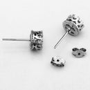 Fashion Zircon Earrings European Round Ear Studs for Women Jewelry Gift