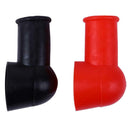 2pcs Car Battery Black Red Negative Positive Terminal Covers Cap Protector