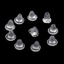 200 Pcs Clear Rubber Bullet Clutch Earring Safety Backs Ear Nuts Earring Ke